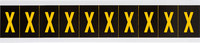 image of Brady 7890-X Letter Label - Yellow on Black - 7/8 in x 1 1/2 in - B-946 - 78934