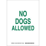 Brady B-555 Aluminum Rectangle White Pet Restrictions Sign - 7 in Width x 10 in Height - 123551