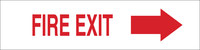image of Brady B-302 Polyester Rectangle White Fire Exit Sign - 14 in Width x 3.5 in Height - Laminated - 84636