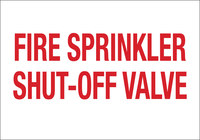 image of Brady B-302 Polyester Rectangle White Fire Extinguishing System Sign - 10 in Width x 7 in Height - Laminated - 90370