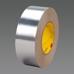 image of 3M 3363 Silver Aluminum Tape - 60 in Width x 250 yd Length - 5 mil Total Thickness - 65786
