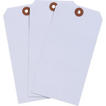 image of Brady 102167 White Rectangle Cardstock Blank Tag - 3 1/8 in 3 1/8 in Width - 6 1/4 in Height - 01391