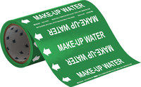 image of Brady 41562 Self-Adhesive Pipe Marker - Vinyl - White on Green - B-946
