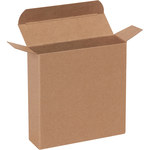 image of Kraft Reverse Tuck Folding Cartons - 1.25 in x 4.25 in x 4.25 in - 3252