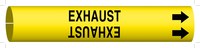 image of Brady 4057-G Strap-On Pipe Marker, 8 in to 9 7/8 in - Air & Duct - Plastic - Black on Yellow - B-915 - 47626