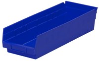 image of Akro-Mils 176 cu in Blue Industrial Grade Polymer Shelf Storage Bin - 17 7/8 in Length - 6 5/8 in Width - 4 in Height - 1 Compartments - 30138 BLUE