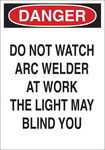 image of Brady B-555 Aluminum Rectangle White Arc Flash Sign - 7 in Width x 10 in Height - 41172