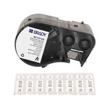 image of Brady M5-118-7425 Chemical and Temperature Resistant Labels - 1 in x 0.375 in - Polypropylene - Black on White - B-7425 - 59274