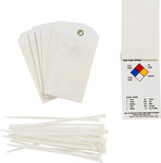 image of Brady 99102 Black / Blue / Red / Yellow on White Polyester Chemical Hazard Tag - 3 in Width - 5 3/4 in Height - B-851