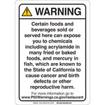 image of Brady B-401 Polystyrene Rectangle White California Prop 65 Sign - 10 in Width x 14 in Height x 0.0591 in Thickness - 150440
