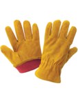 image of Global Glove 3200SRF Brown Large Split Cowhide Cotton/Leather Driver's Gloves - Keystone Thumb - 3200SRF/LG