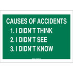 image of Brady B-120 Fiberglass Reinforced Polyester Rectangle Green Safety Awareness Sign - 20 in Width x 14 in Height - 69785