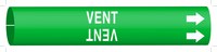 image of Brady 4150-F Strap-On Pipe Marker, 6 in to 7 7/8 in - Air & Duct - Plastic - White on Green - B-915 - 48192