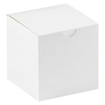 image of White Gift Boxes - 4 in x 4 in x 4 in - 3334