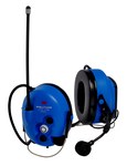 3M Peltor Lite Com Pro II MT7H7B4010-NA-50 Black/Blue Two-Way Radio Headset - Li-Ion Battery Powered - 25 dB NRR - 046719-61912