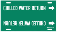 image of Brady 4023-G Strap-On Pipe Marker, 8 in to 9 7/8 in - Water - Plastic - White on Green - B-915 - 41871