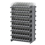 image of Akro-Mils APRD040 Fixed Rack - Gray - 16 Shelves