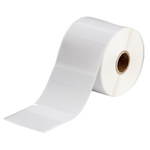 image of Brady THT-26-427-.5-SC Die-Cut Printer Label Roll - 2.5 in x 1 1/4 in - Vinyl - Clear / White - B-427 - 92124
