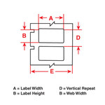 image of Brady THTEP-175-593-.5RD Die-Cut Printer Label Roll - 89879