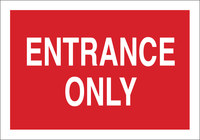image of Brady B-555 Aluminum Rectangle Red Entrance Sign - 10 in Width x 7 in Height - 41050