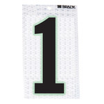 image of Brady 3000-1 Number Label - Black on Silver - 1 1/2 in x 2 3/8 in - B-309 - 03320