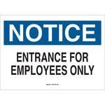 image of Brady B-555 Aluminum Rectangle White Restricted Area Sign - 10 in Width x 7 in Height - 40709