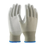image of PIP CleanTeam 40-6415/L ESD Inspection Glove - Large - Fiber Yarn, Nylon, Polyurethane - White - 01093