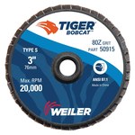 image of Weiler Bobcat Type 27 Flap Disc 50915 - Zirconium - 3 in - 80 - Medium