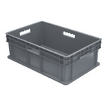 image of Akro-Mils 37688 Straight Wall Container - Gray - Industrial Grade Polymer - 23 3/4 in x 15 3/4 in x 8 1/4 in - 37688 GREY