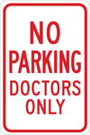 image of Brady B-555 Aluminum Rectangle White Parking Restriction, Permission & Information Sign - 12 in Width x 18 in Height - 124308