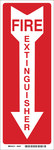 image of Brady Bradyglo B-302 Polyester Red Fire Equipment Sign - 3.5 in Width x 14 in Height - Laminated - 85261
