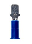 image of 3M Scotchlok MVU14-187DMX Blue Butted Vinyl Plastic Butted Quick-Disconnect Terminal - 0.85 in Length - 0.145 in Max Insulation Outside Diameter - 0.08 in Inside Diameter - 58674