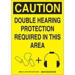 image of Brady B-120 Fiberglass Reinforced Polyester Rectangle Yellow PPE Sign - 7 in Width x 10 in Height - 105728