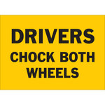image of Brady B-946 Vinyl Rectangle Yellow Truck Driver Instruction Sign - 14 in Width x 10 in Height - 63207