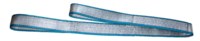 image of Lift-All Tuff-Edge III Polyester 1-ply Flat Eyes Web Sling EE1801TFX3 - 1 in x 3 ft - Silver W/Blue Edge