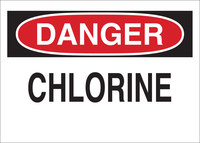 image of Brady B-120 Fiberglass Reinforced Polyester Rectangle White Chemical Warning Sign - 14 in Width x 10 in Height - 72408