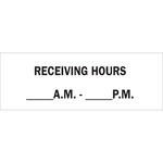 image of Brady B-120 Fiberglass Reinforced Polyester Rectangle White Traffic Control Sign - 20 in Width x 7 in Height - 75183