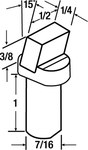 3M 2A6E7 Impregnated Point Diamond Dresser - 1 in Length - 15 Angle - 7/16 in Shank Diameter - 20781