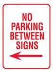 image of Brady B-959 Aluminum Rectangle White Parking Restriction, Permission & Information Sign - 12 in Width x 18 in Height - 103730