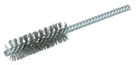 image of Weiler Stainless Steel Double Spiral Tube Brush - Unthreaded Stem Attachment - 0.62 in Width x 5 in Length - 5/8 in Diameter - 0.008 in Bristle Diameter - 21119