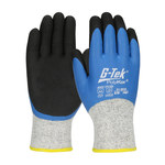 image of PIP G-Tek PolyKor 41-8035 Gray/Blue Large Cold Condition Gloves - Latex Coating - Acrylic Insulation - Rough Finish - 41-8035/L
