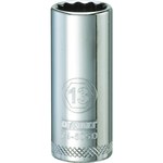 image of Dewalt 13 mm Deep Socket - 3/8 in 12 Point Drive - Vanadium Steel - DWMT74505OSP