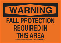 image of Brady B-555 Aluminum Rectangle Orange PPE Sign - 10 in Width x 7 in Height - 129132