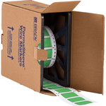 image of Brady Permasleeve 2HX-750-2-GR-4 Die-Cut Printer Sleeve - 0.492 in x 1.236 in - Polyolefin - Green - B-7642 - 81899