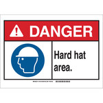 image of Brady B-555 Aluminum Rectangle White PPE Sign - 14 in Width x 10 in Height - 144152