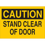 image of Brady B-120 Fiberglass Reinforced Polyester Rectangle Yellow Door Sign - 14 in Width x 10 in Height - 70532