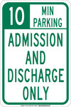 image of Brady B-555 Aluminum Rectangle White Parking Restriction, Permission & Information Sign - 12 in Width x 18 in Height - 129642