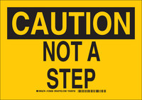 image of Brady B-555 Aluminum Rectangle Yellow Equipment Safety Sign - 14 in Width x 10 in Height - 129057