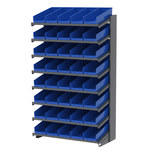 image of Akro-Mils APRS Fixed Rack - Gray - 8 Shelves - APRS18138 BLUE