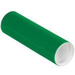image of Green Mailing Tubes w/ Caps - 2 in x 6 in - 4011
